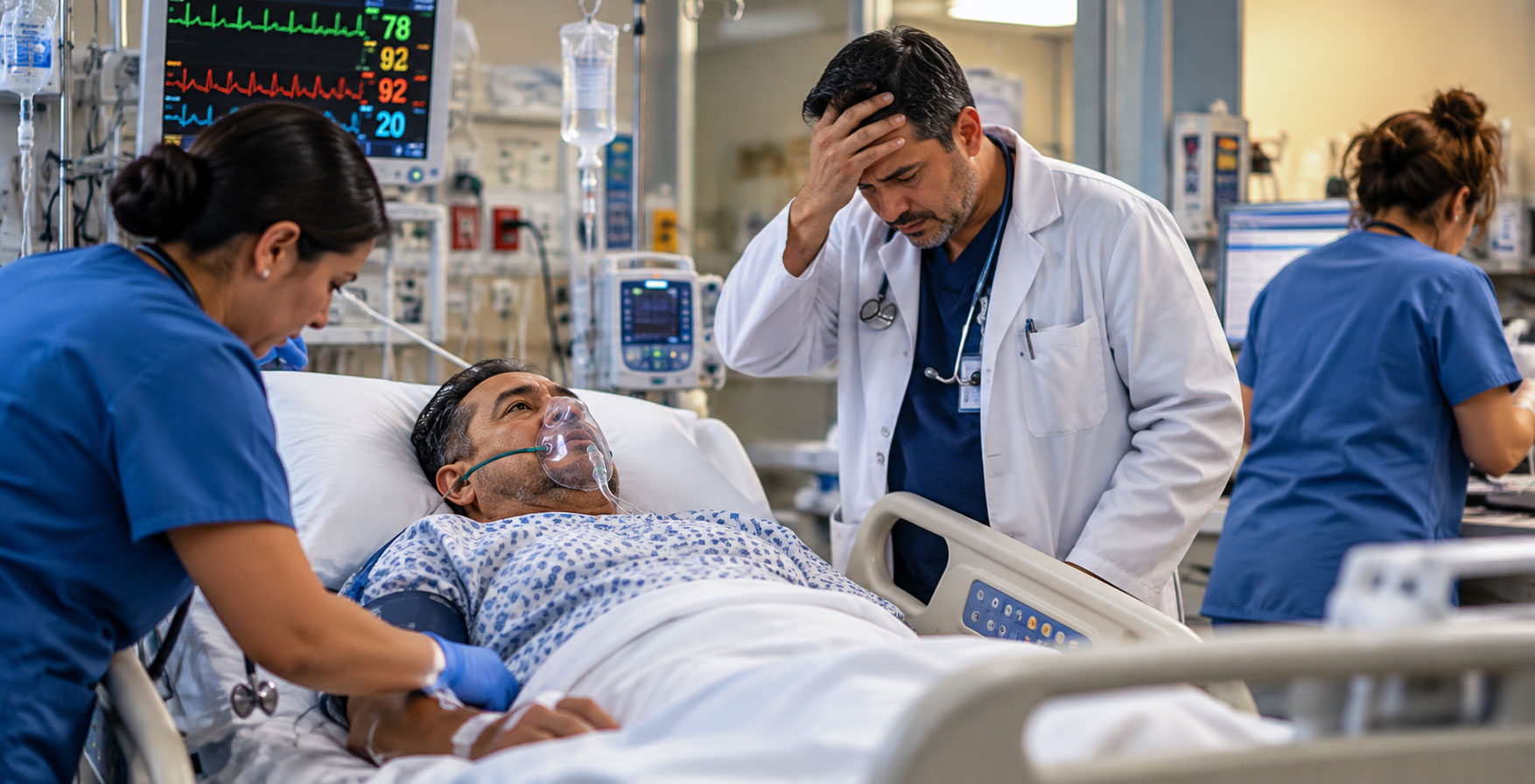 Error en el servicio de urgencias de un hospital
