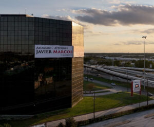 Drone view of North Houston location of Abogado Javier Marcos